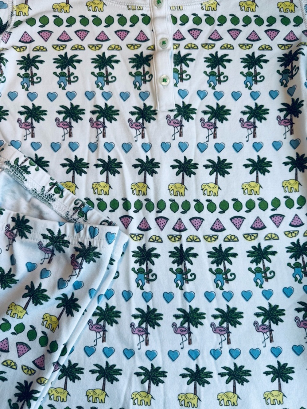 Roller Rabbit Kids Palm Beach Monkey Print Pajamas Size 10Y - Picture 5 of 6